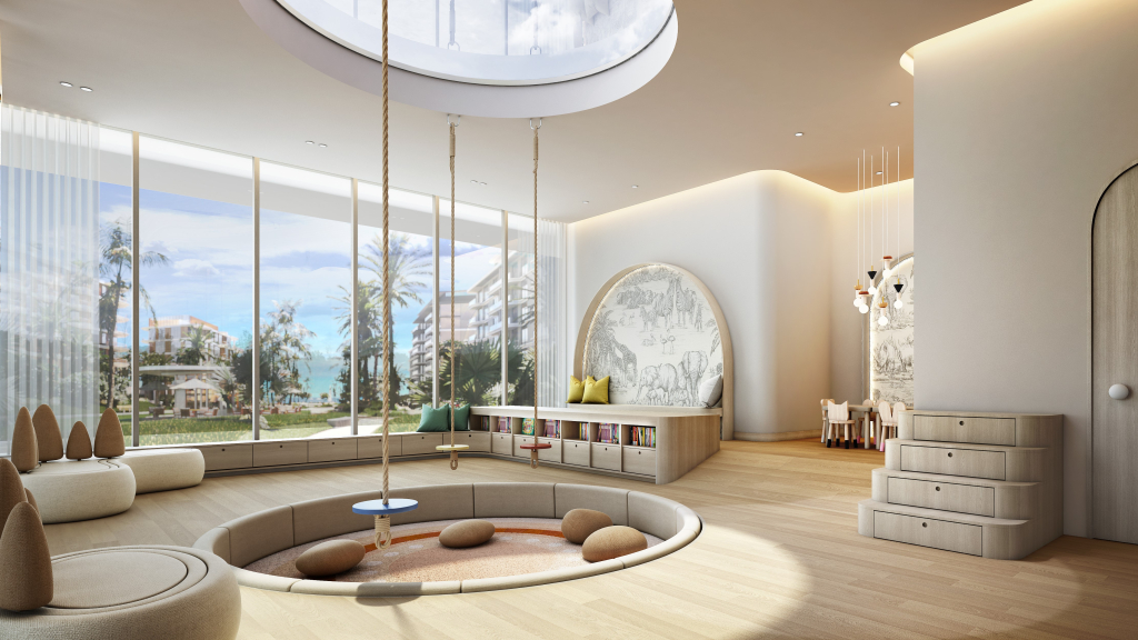 Children’s play area at Baygrove Residences with safe and vibrant playground equipment.