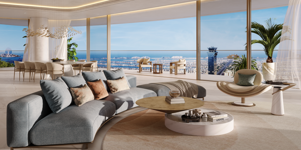 Luxurious living room at Como Residences with a seamless blend of comfort and elegance